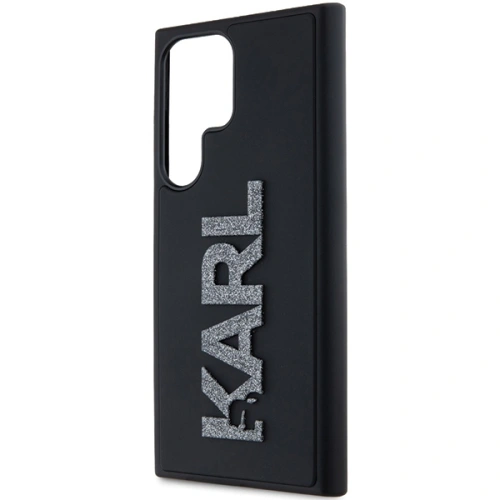 Etui Karl Lagerfeld KLHCS24L3DMBKCK Samsung Galaxy S24 Ultra hardcase 3D Rubber Glitter Logo czarny/black