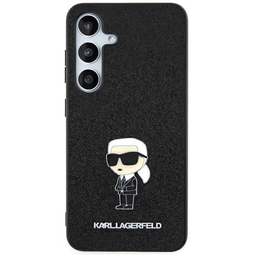 Karl Lagerfeld Distributor - 3666339259488 - KLD1976 - Karl Lagerfeld KLHCSA35GKNPSK Samsung Galaxy A35 hardcase Fixed Glitter Ikonik Logo Metal Pin black - B2B homescreen