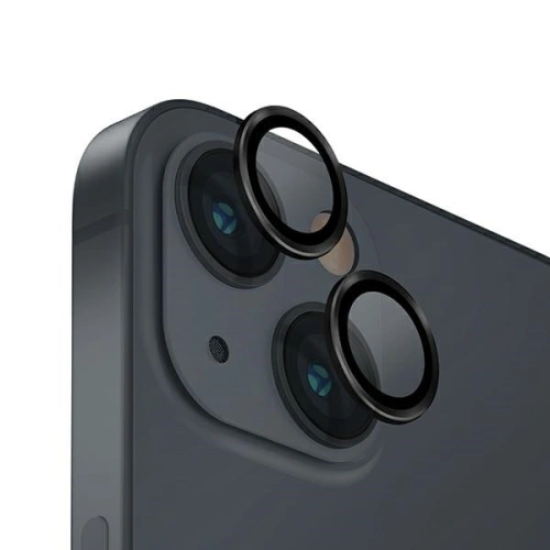 Szkło na obiektyw aparatu UNIQ Optix Aluminium Camera Lens Protector Apple iPhone 14 / 14 Plus midnight black