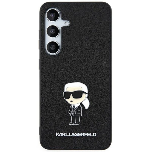 Etui Karl Lagerfeld KLHCSA55GKNPSK Samsung Galaxy A55 hardcase Fixed Glitter Ikonik Logo Metal Pin czarny/black