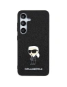 Etui Karl Lagerfeld KLHCSA55GKNPSK Samsung Galaxy A55 hardcase Fixed Glitter Ikonik Logo Metal Pin černý/black