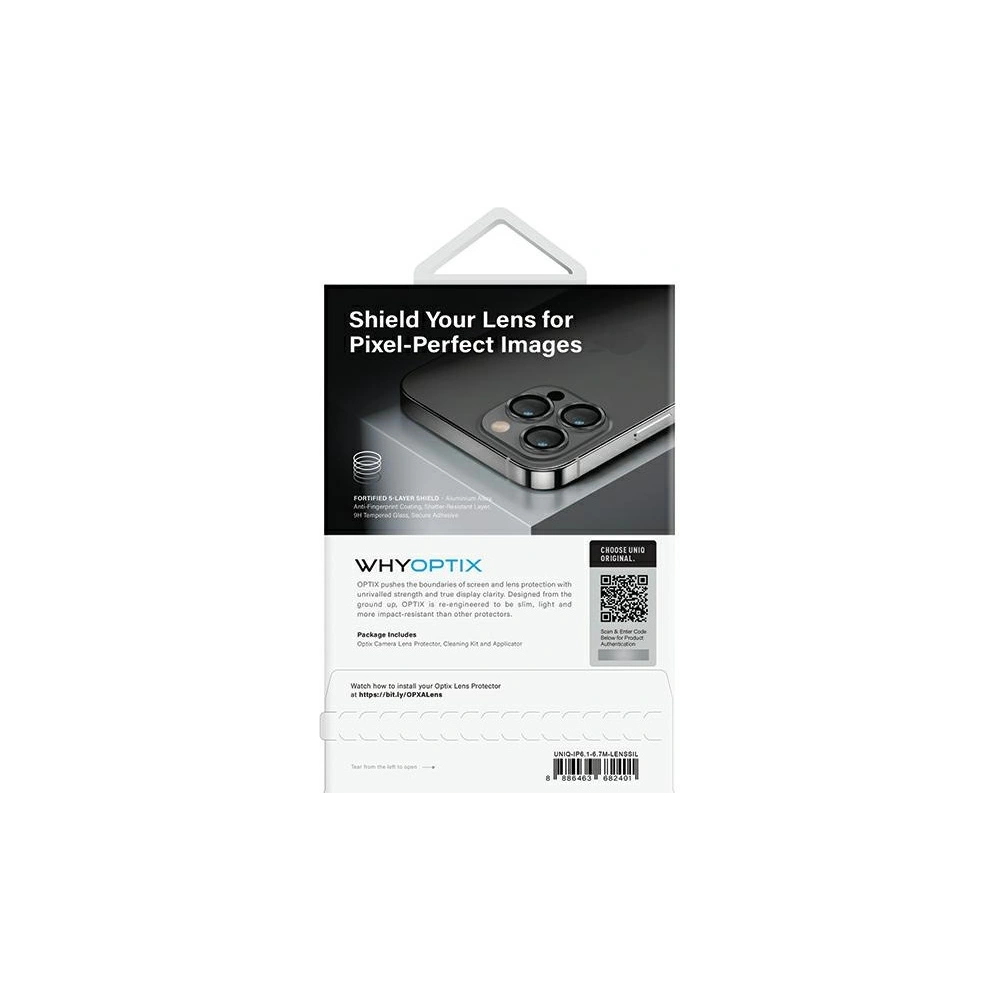 Hurtownia GSM - Sklo na objektiv aparátu UNIQ Optix Aluminium Camera Lens Protector Apple iPhone 14 / 14 Plus stříbrná barva - UNIQ1121 - {ean13} - Hurt