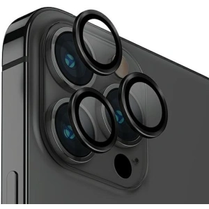 Szkło na obiektyw aparatu UNIQ Optix Aluminium Camera Lens Protector Apple iPhone 14 Pro / 14 Pro Max midnight black