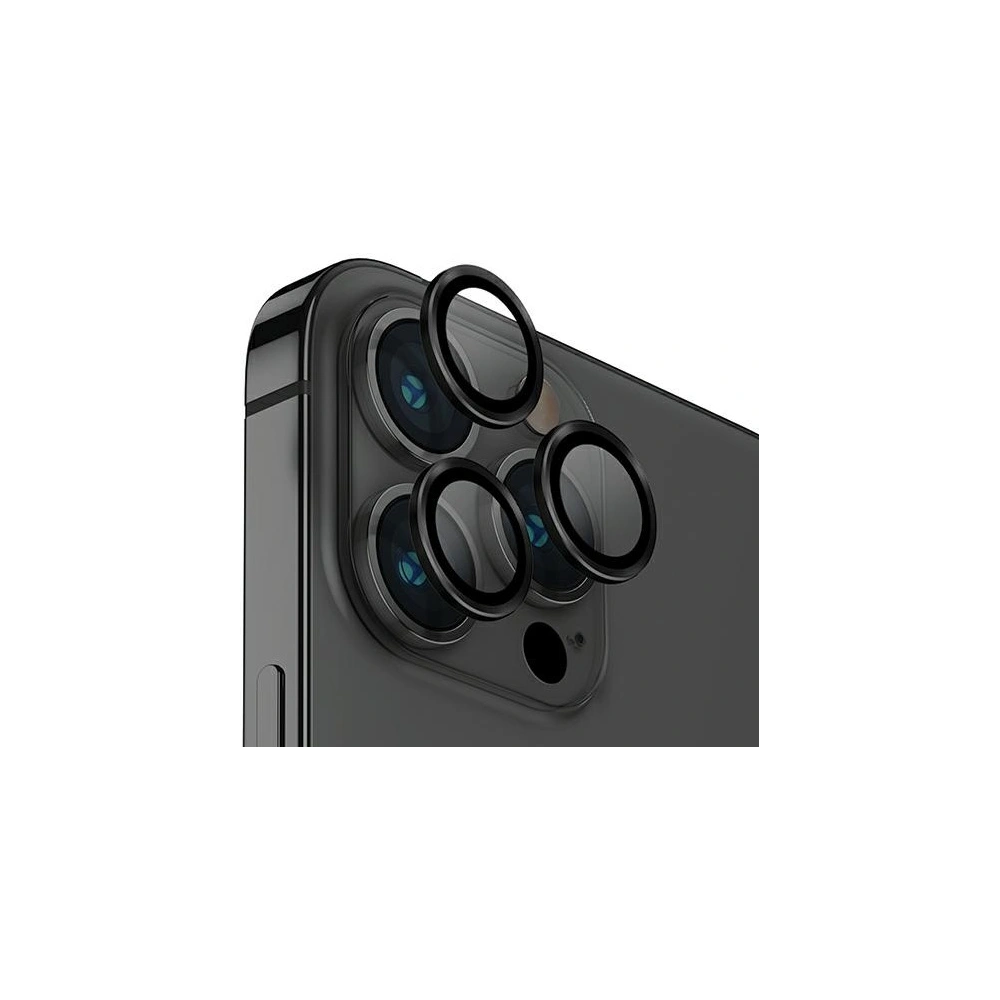 Hurtownia GSM - Szkło na obiektyw aparatu UNIQ Optix Aluminium Camera Lens Protector Apple iPhone 14 Pro / 14 Pro Max midnight black - UNIQ1122 - {ean13} - Hurt