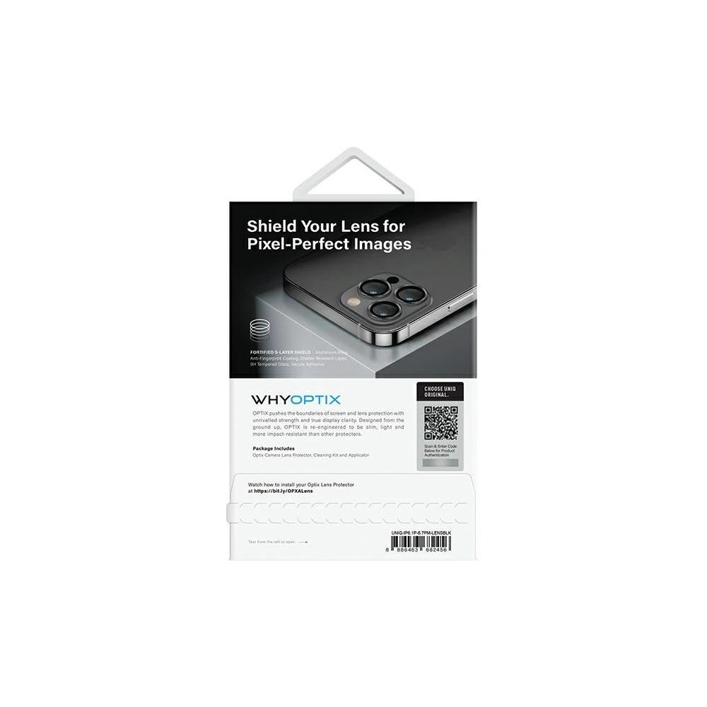 Hurtownia GSM - Glas für das Objektiv der UNIQ Optix Aluminium Kamera-Linsen-Schutz Apple iPhone 14 Pro / 14 Pro Max Mitternachts Schwarz - UNIQ1122 - {ean13} - Hurt
