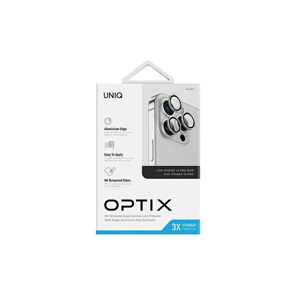Hurtownia GSM - Szkło na obiektyw aparatu UNIQ Optix Aluminium Camera Lens Protector Apple iPhone 14 Pro / 14 Pro Max sterling silver - UNIQ1123 - {ean13} - Hurt