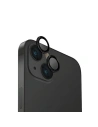 Üveg az UNIQ Optix Aluminium Kamera Lencsevédőhöz Apple iPhone 15 / 15 Plus éjfekete színben