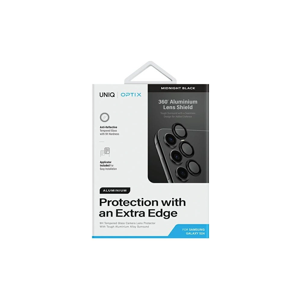 Wholesale UNIQ Optix Aluminium Camera Lens Protector Samsung Galaxy S24 midnight black - UNIQ1127 - {ean13} - Hurt