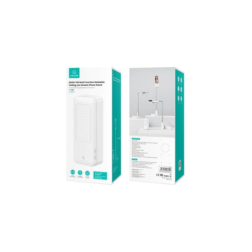 Hurtownia GSM - Suport pentru telefon USAMS US-ZB265 cu lampă LED albă/white - USA1101 - {ean13} - Hurt