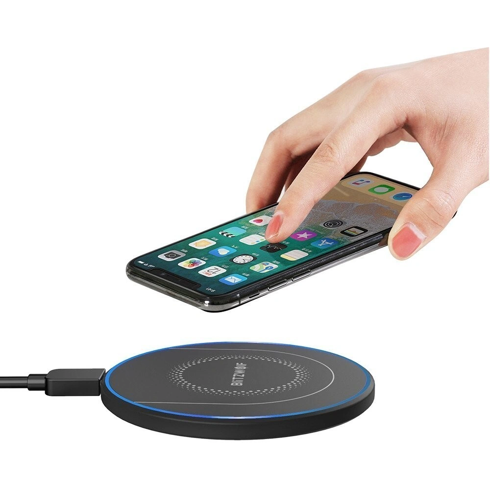 Wholesale BlitzWolf 15W Qi Wireless Fast Charger Stand Holder BW-FWC7 - BLZ199 - {ean13} - Hurt