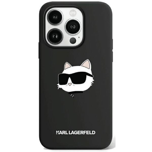 Hurtownia Karl Lagerfeld - 3666339257293 - KLD1983 - Etui Karl Lagerfeld KLHMP15XSCHPPLK Apple iPhone 15 Pro Max hardcase Silicone Choupette Head MagSafe czarny/black - B2B homescreen