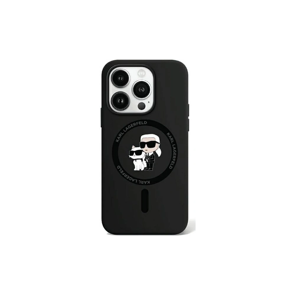 Hurtownia GSM - Case Karl Lagerfeld KLHMP15XSCMKCRHK Apple iPhone 15 Pro Max Hardcase Silikon Karl & Choupette Ring MagSafe schwarz/black - KLD1984 - {ean13} - Hurt
