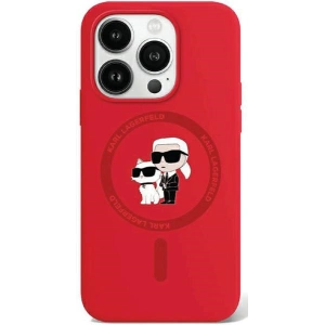 Hurtownia GSM - Etui Karl Lagerfeld KLHMP15XSCMKCRHR Apple iPhone 15 Pro Max hardcase Silicone Karl & Choupette Ring MagSafe czerwony/red - KLD1986 - {ean13} - Hurt