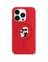 Case Karl Lagerfeld KLHMP15XSCMKCRHR Apple iPhone 15 Pro Max Hardcase Silikon Karl & Choupette Ring MagSafe rot/red