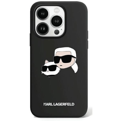 Karl Lagerfeld Distributor - 3666339256739 - KLD1987 - Karl Lagerfeld KLHMP15XSKCHPPLK Apple iPhone 15 Pro Max hardcase Silicone Karl & Choupette MagSafe black - B2B homescreen