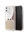 Karl Lagerfeld KLHCN61PABGNU iPhone 11 pink gold hard case Liquid Glitter