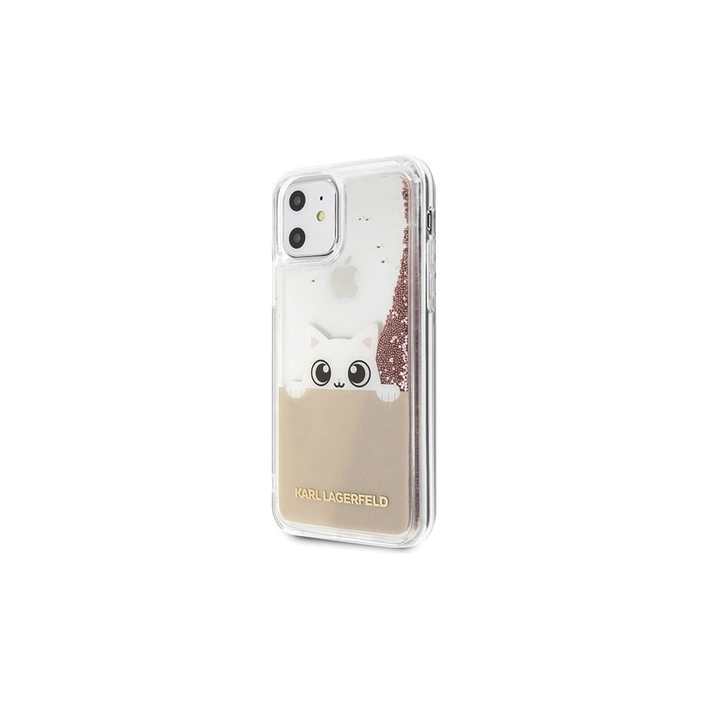 Hurtownia GSM - Karl Lagerfeld KLHCN61PABGNU iPhone 11 różowo-złoty/pink gold hard case Liquid Glitter - KLD152RS - {ean13} - Hurt