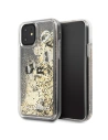 Karl Lagerfeld KLHCN61ROGO iPhone 11 black & gold hard case Glitter