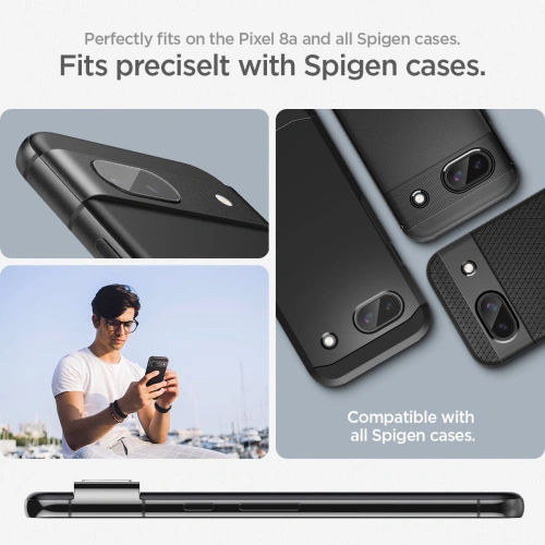 Szkło hartowane na aparat Spigen Optik.tr ez Fit Camera Protector Google Pixel 8a Clear [2 PACK]