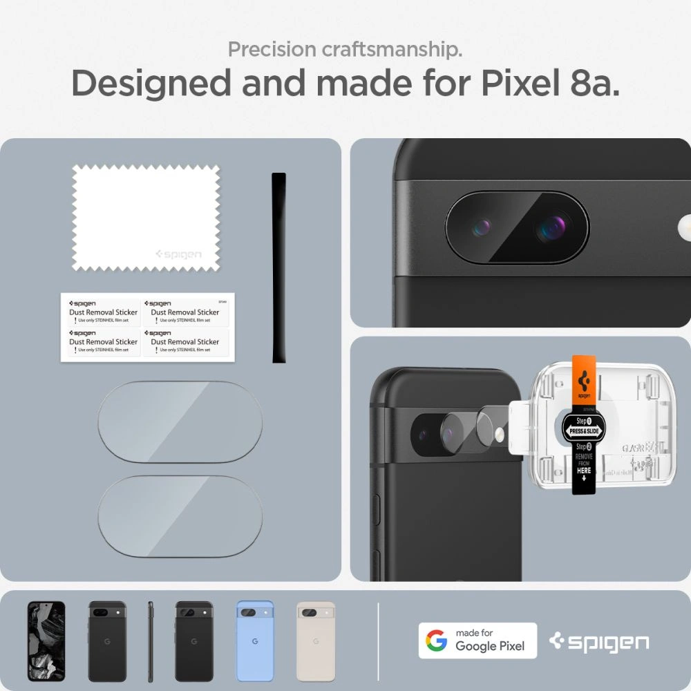 Hurtownia GSM - Tvrzené sklo na přístroj Spigen Optik.tr ez Fit Camera Protector Google Pixel 8a Clear [2 PACK] - SPN3404 - {ean13} - Hurt