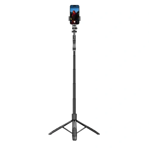 Selfie stick Crong SelfieGo Ultra Bluetooth tripod (czarny)