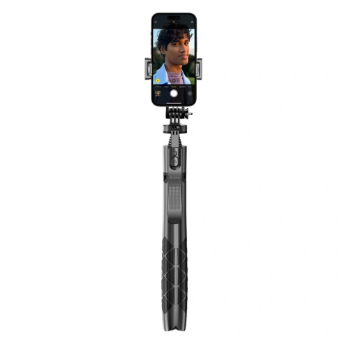 Selfie stick Crong SelfieGo Ultra Bluetooth tripod (czarny)