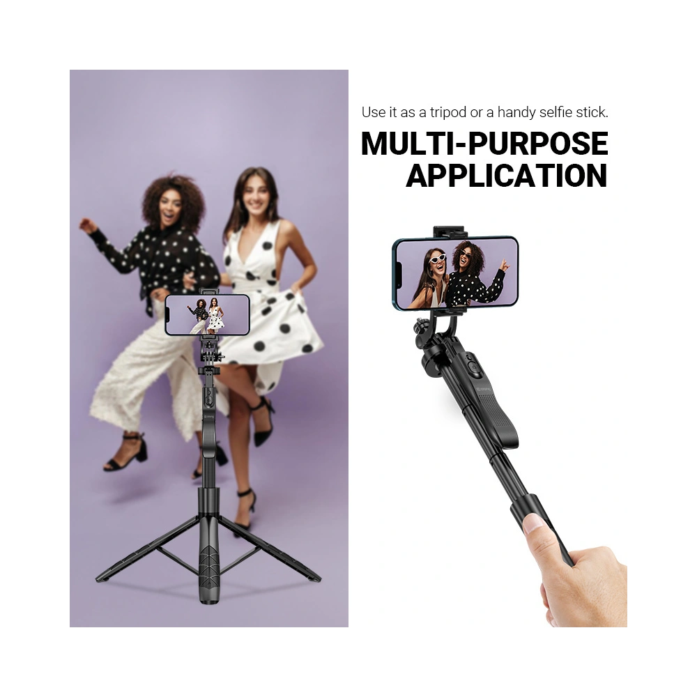Hurtownia GSM - Selfie bot Crong SelfieGo Ultra Bluetooth állvány (fekete) - CRG727 - {ean13} - Hurt