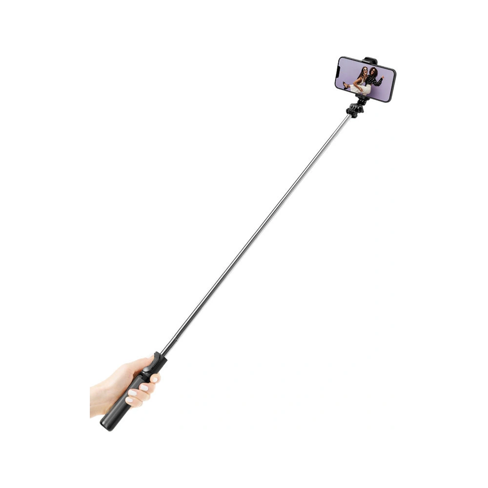 Hurtownia GSM - Selfie stick Crong SelfieGo Lite Bluetooth tripod (czarny) - CRG728 - {ean13} - Hurt