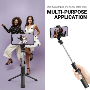Hurtownia GSM - Selfie bot Crong SelfieGo Lite Bluetooth állvány (fekete) - CRG728 - {ean13} - Hurt