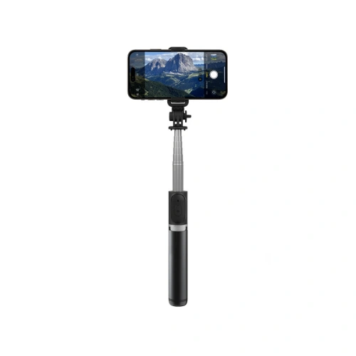 Selfie stick Crong SelfieGo Lite Bluetooth tripod (czarny)