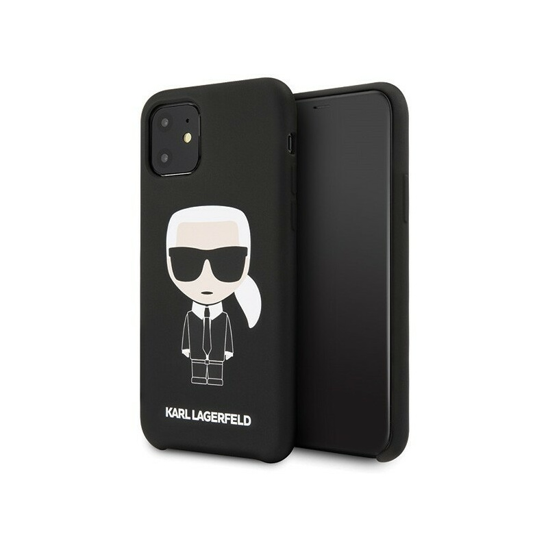 Karl Lagerfeld Distributor - 3700740461044 - KLD155BLK - Karl Lagerfeld KLHCN61SLFKBK iPhone 11 hardcase black Silicone Iconic - B2B homescreen
