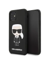 Karl Lagerfeld KLHCN61SLFKBK iPhone 11 Hardcase schwarz/schwarz Silikon Iconic