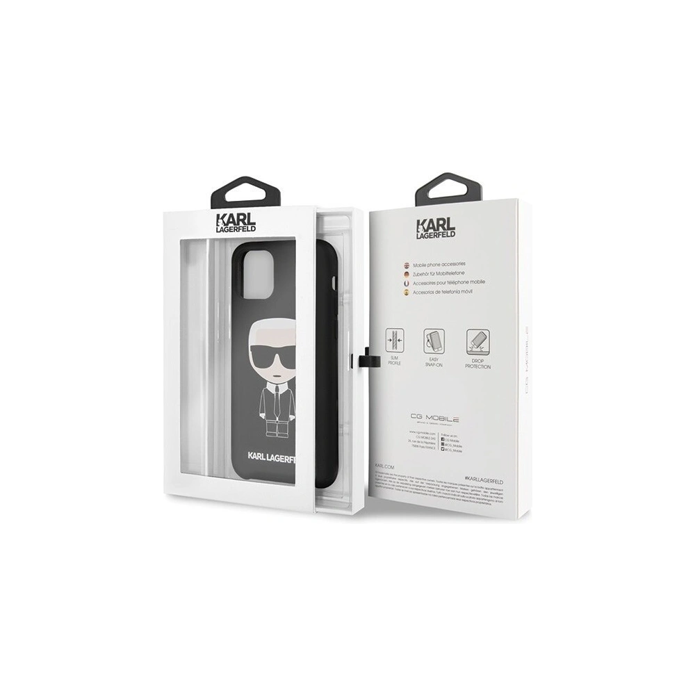 Hurtownia GSM - Karl Lagerfeld KLHCN61SLFKBK iPhone 11 hardcase czarny/black Silicone Iconic - KLD155BLK - {ean13} - Hurt