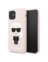 Karl Lagerfeld KLHCN61SLFKPI iPhone 11 hardcase jasnoróżowy/light pink Silicone Iconic