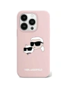 Etui Karl Lagerfeld KLHMP15XSKCHPPLP Apple iPhone 15 Pro Max hardcase Silicon Karl & Choupette MagSafe roz/roz