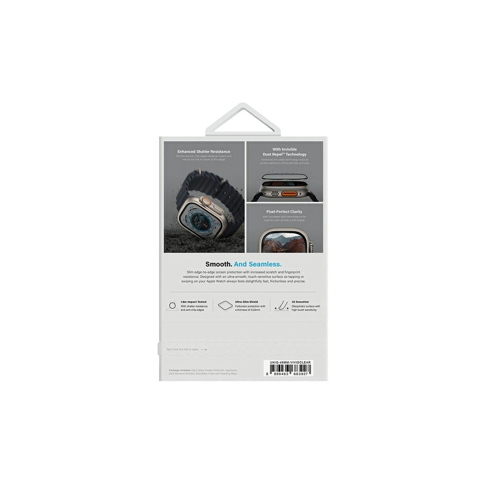 Hurtownia GSM - Szkło hartowane UNIQ Optix Vivid Apple Watch Ultra 49mm clear - UNIQ1142 - {ean13} - Hurt