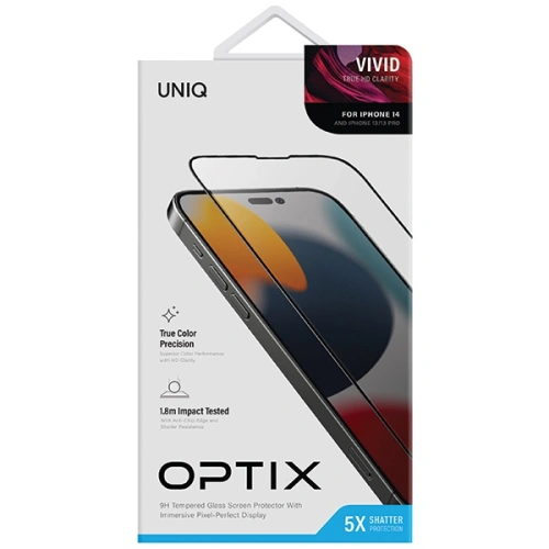 Szkło hartowane UNIQ Optix Vivid Apple iPhone 14 clear