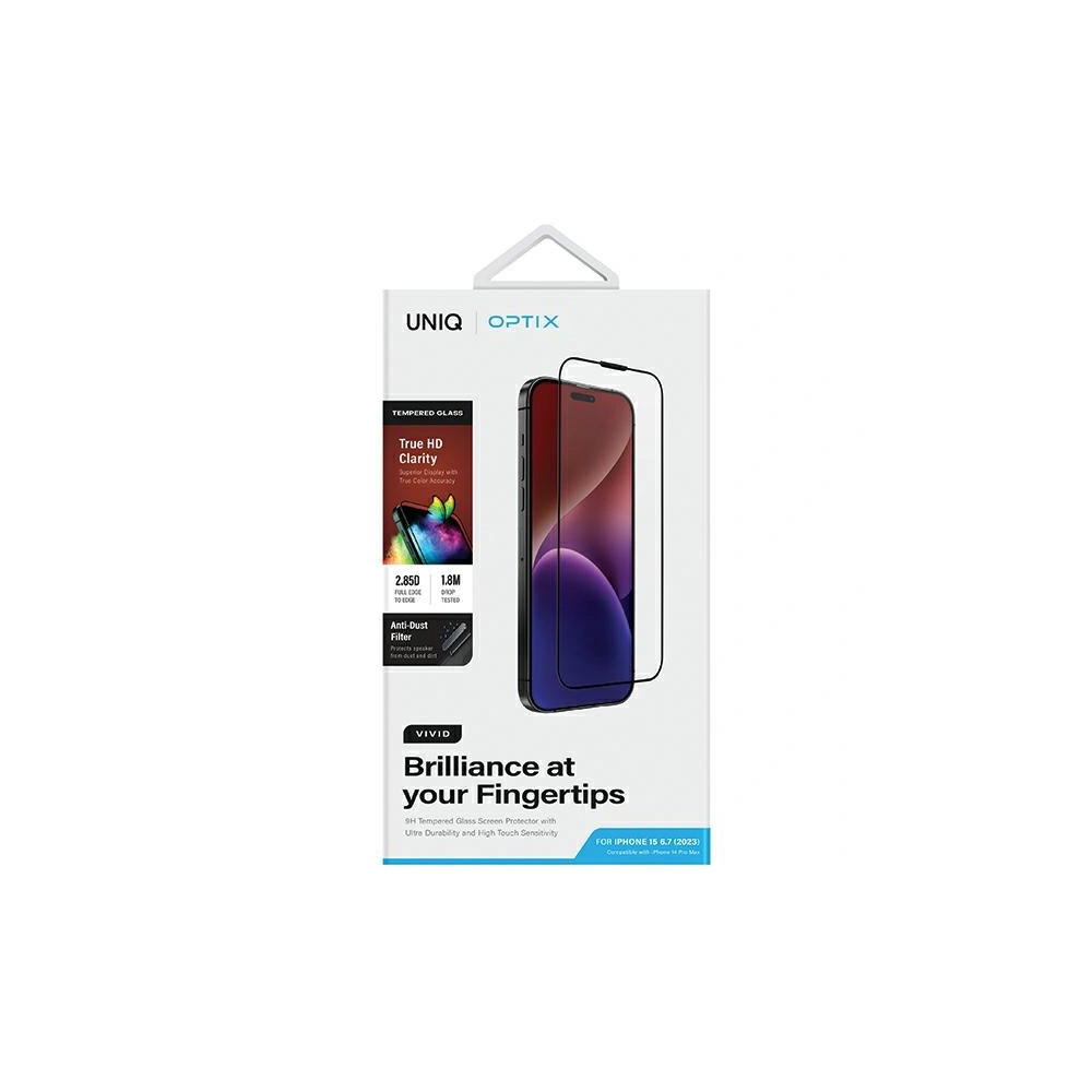 Hurtownia GSM - Gehärtetes Glas UNIQ Optix Vivid Apple iPhone 15 Plus klar - UNIQ1146 - {ean13} - Hurt