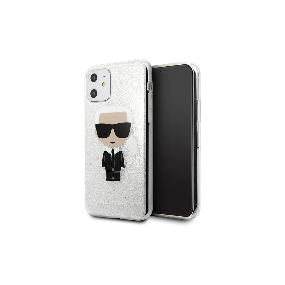 Hurtownia GSM - Karl Lagerfeld KLHCN61TPUTRIKSL iPhone 11 srebrny/silver Glitter Ikonik Karl - KLD157SLV - {ean13} - Hurt