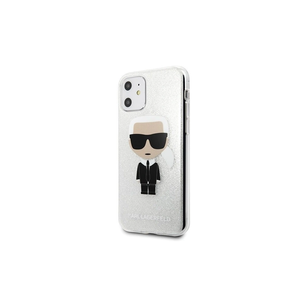Hurtownia GSM - Karl Lagerfeld KLHCN61TPUTRIKSL iPhone 11 srebrny/silver Glitter Ikonik Karl - KLD157SLV - {ean13} - Hurt