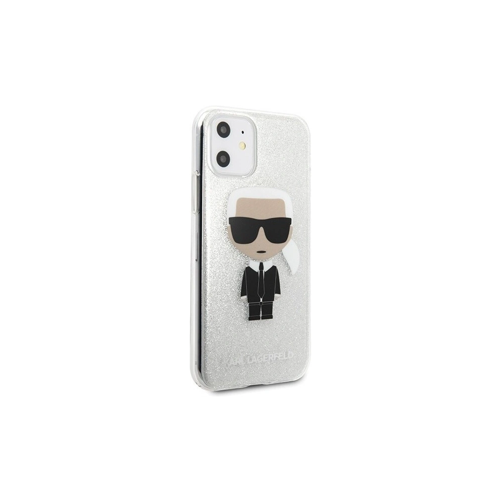 Hurtownia GSM - Karl Lagerfeld KLHCN61TPUTRIKSL iPhone 11 srebrny/silver Glitter Ikonik Karl - KLD157SLV - {ean13} - Hurt