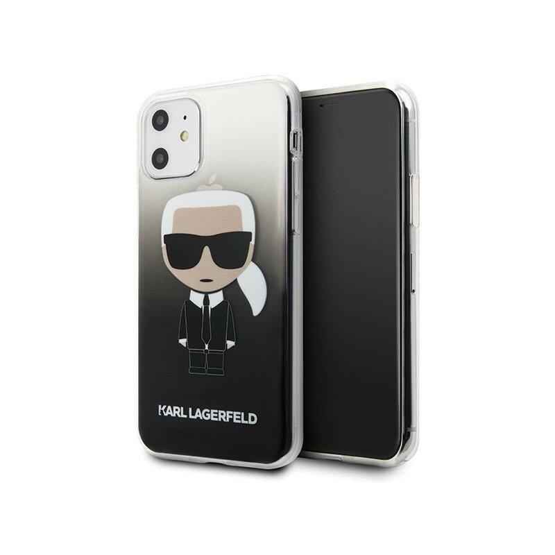 Karl Lagerfeld Distributor - 3700740467336 - KLD158BLK - Karl Lagerfeld KLHCN61TRDFKBK iPhone 11 black Gradient Ikonik Karl - B2B homescreen
