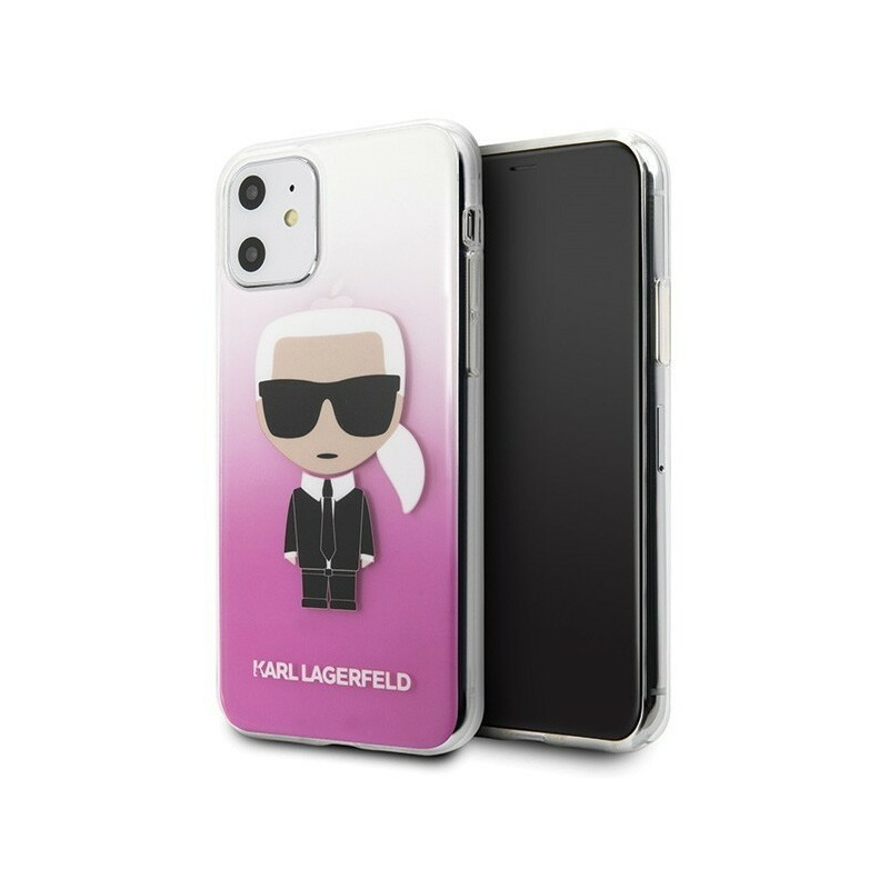 Karl Lagerfeld Distributor - 3700740467305 - KLD159PNK - Karl Lagerfeld KLHCN61TRDFKPI iPhone 11 pink Gradient Ikonik Karl - B2B homescreen
