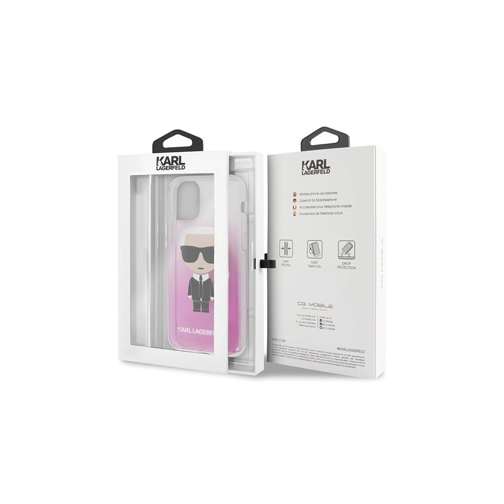 Wholesale Karl Lagerfeld KLHCN61TRDFKPI iPhone 11 pink Gradient Ikonik Karl - KLD159PNK - {ean13} - Hurt