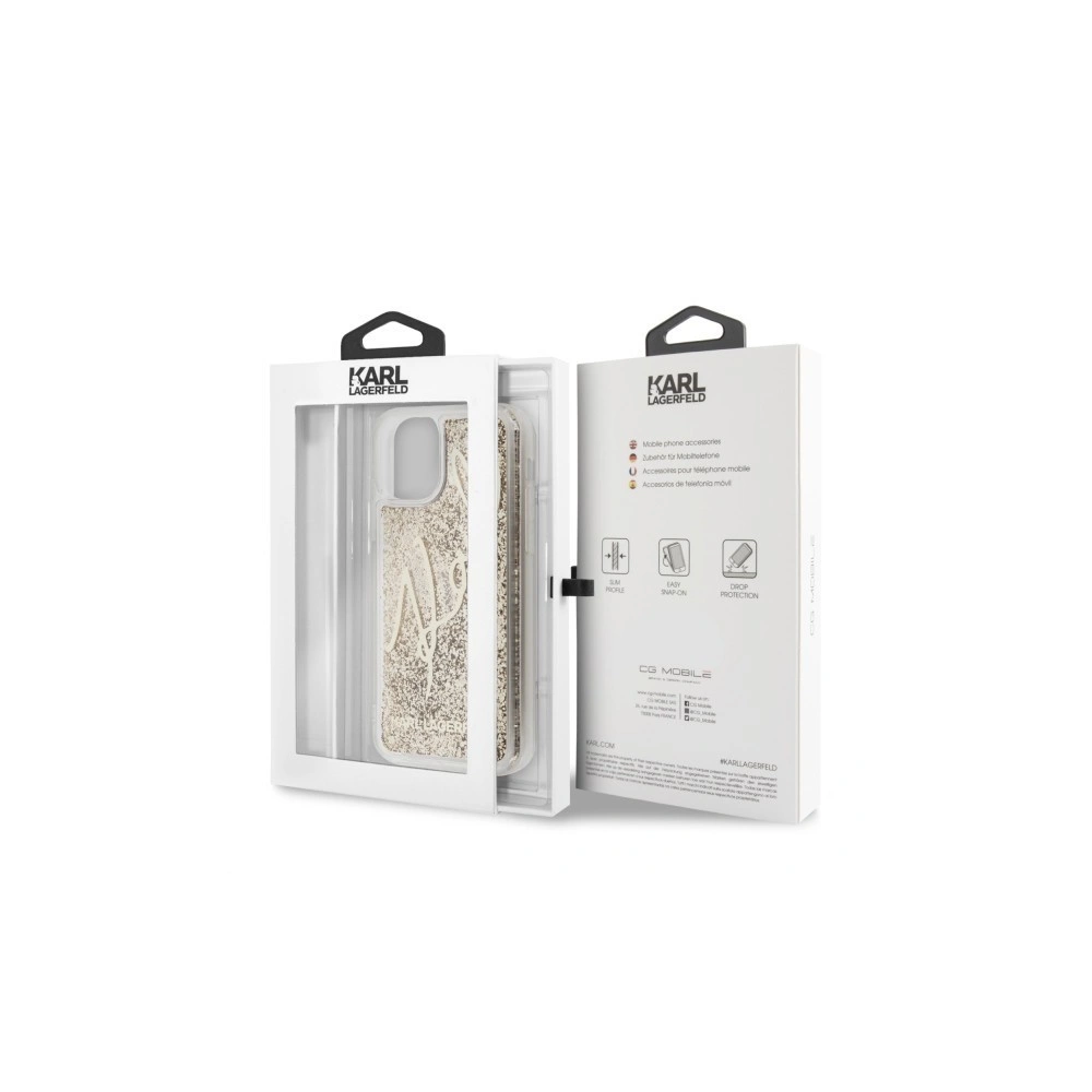 Hurtownia GSM - Karl Lagerfeld KLHCN61TRKSGO iPhone 11 złoty/gold Glitter Signature - KLD160GLD - {ean13} - Hurt