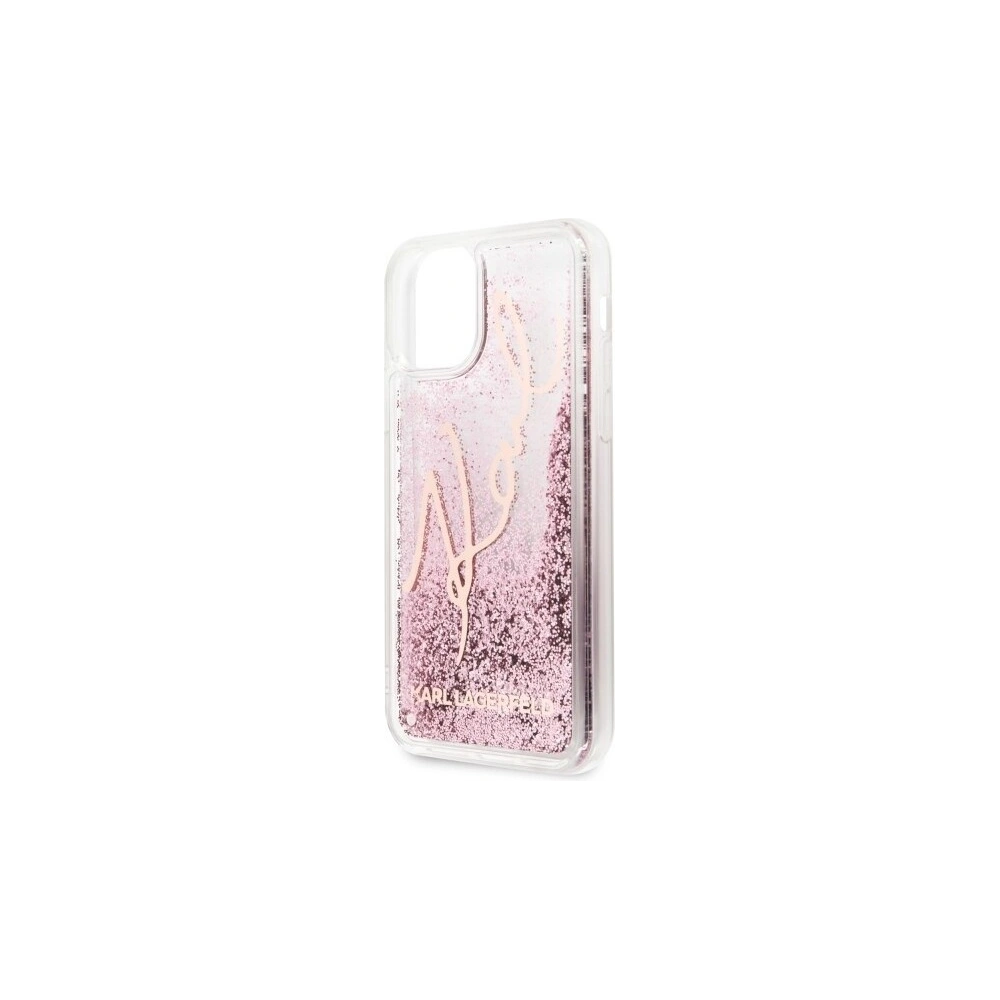 Wholesale Karl Lagerfeld KLHCN61TRKSRG iPhone 11 rose gold Glitter Signature - KLD161RS - {ean13} - Hurt
