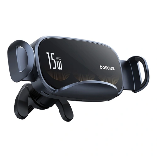 Uchwyt samochodowy do kratki z ładowarką indukcyjną Baseus LightChaser BS-CM029 15W czarny