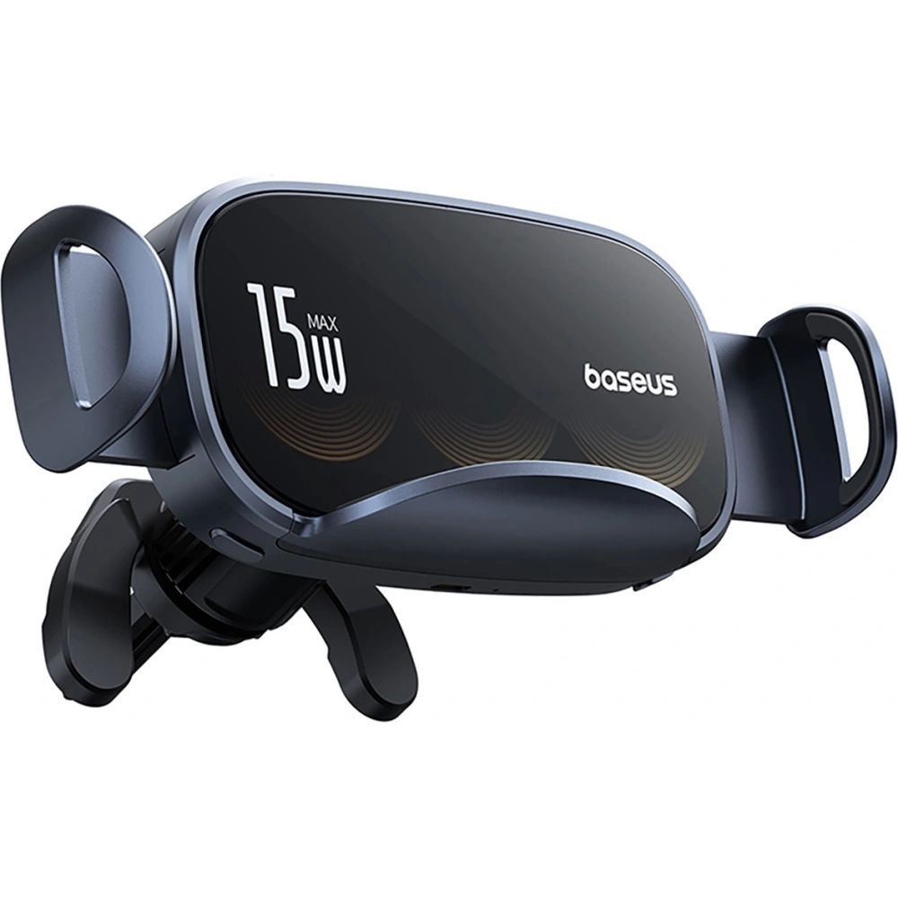 Hurtownia GSM - Suport auto pentru grilă cu încărcător inductiv Baseus LightChaser BS-CM029 15W negru - BSU4889 - {ean13} - Hurt
