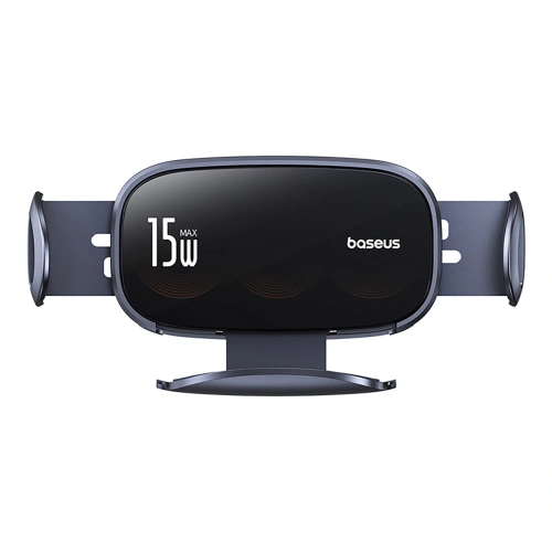 Uchwyt samochodowy do kratki z ładowarką indukcyjną Baseus LightChaser BS-CM029 15W czarny