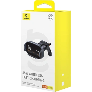 Hurtownia GSM - Autós tartó rácsra indukciós töltővel Baseus LightChaser BS-CM029 15W fekete - BSU4889 - {ean13} - Hurt